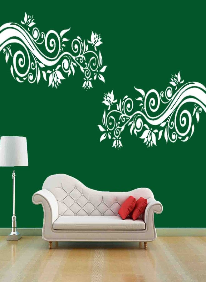 ARandNJ مجموعة قوالب ARandNJ للرسم على الجدران (عبوة واحدة، المقاس: 16 × 24 بوصة) - تصميم مستوحى من الزهور - تصميم قابل لإعادة الاستخدام - مثالي لتزيين غرف الرسم والمعيشة والمكاتب - Image 4